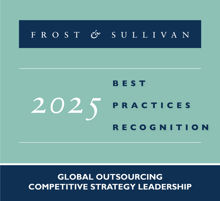 Frost & Sullivan Global outsourcing competitive strategy leadership award badge