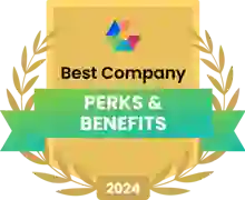 Comparably Best Company - Perks and benefits category badge 