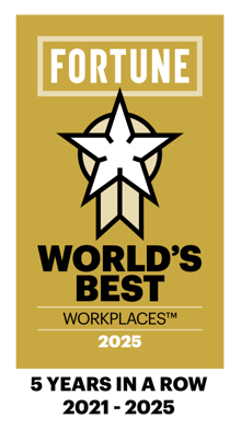 Fortune 2025 World's Best Workplaces™ award badge. 