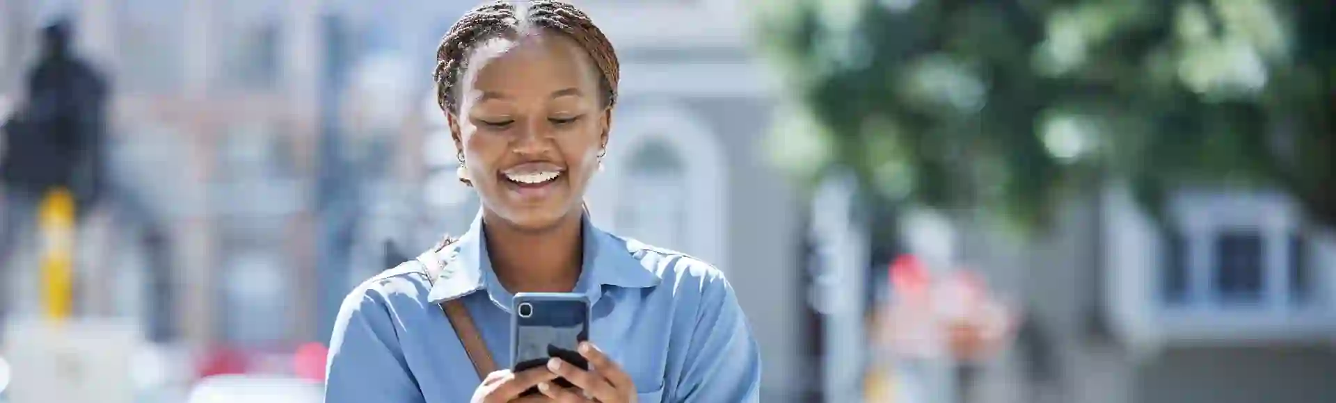 Girl browsing smartphone