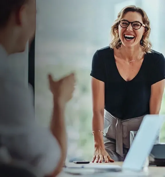 Team members working together