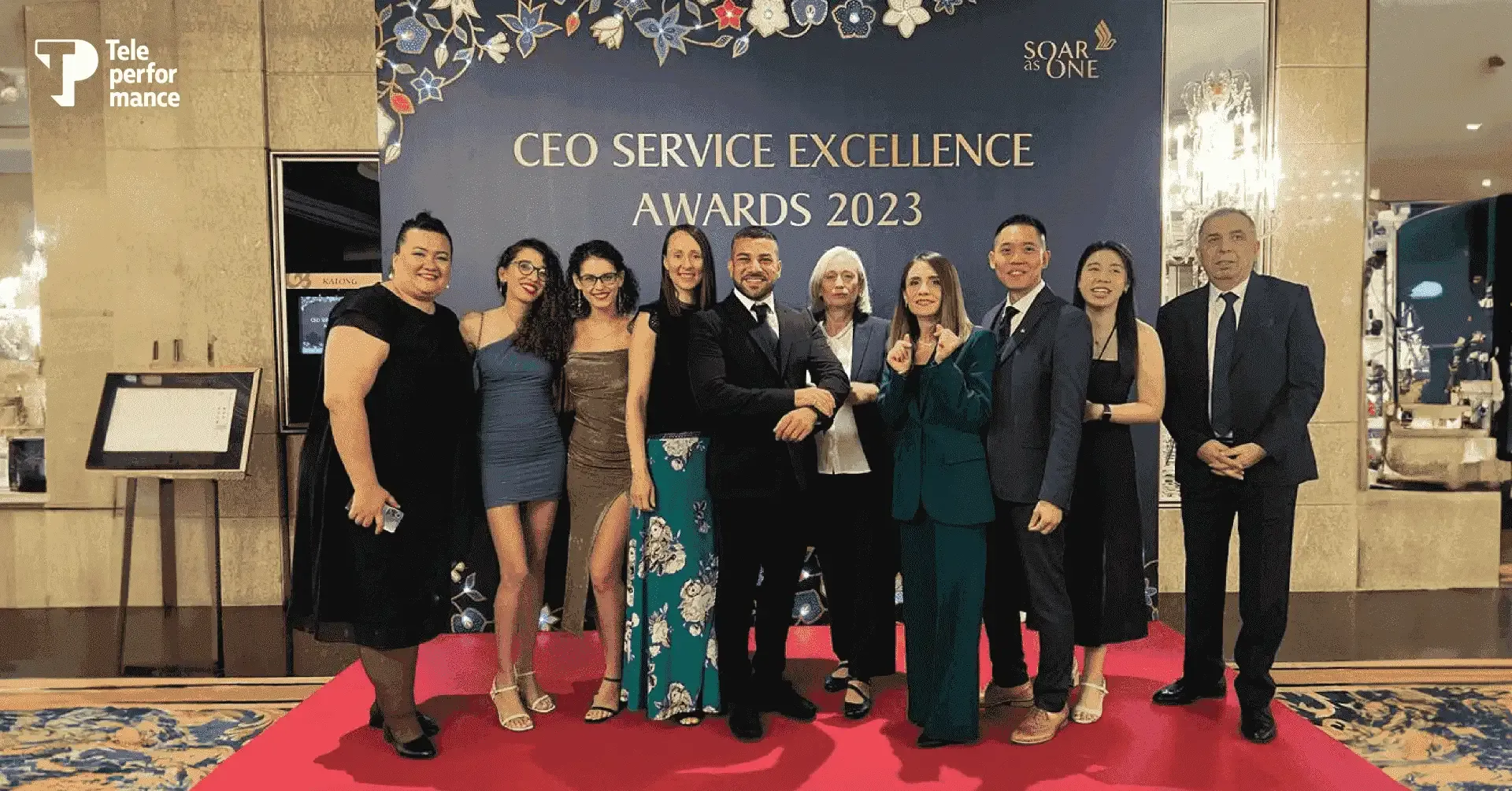 TP employees on the red carpet at the CEO Service Excellence Awards 2023.