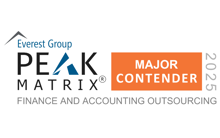 Finance and Accounting Outsourcing 2025 - PEAK Matrix Award badge