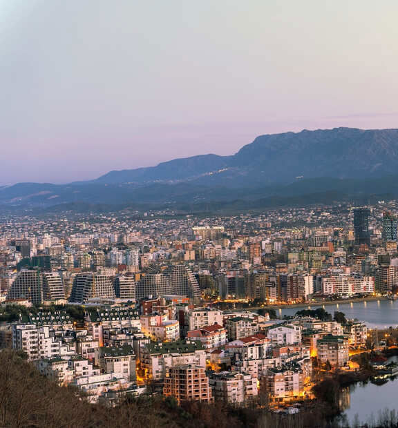 City overview from Tirana - TP in Albania banner