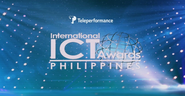 TP at International ICT Awards Philippines with blue stage background and global design