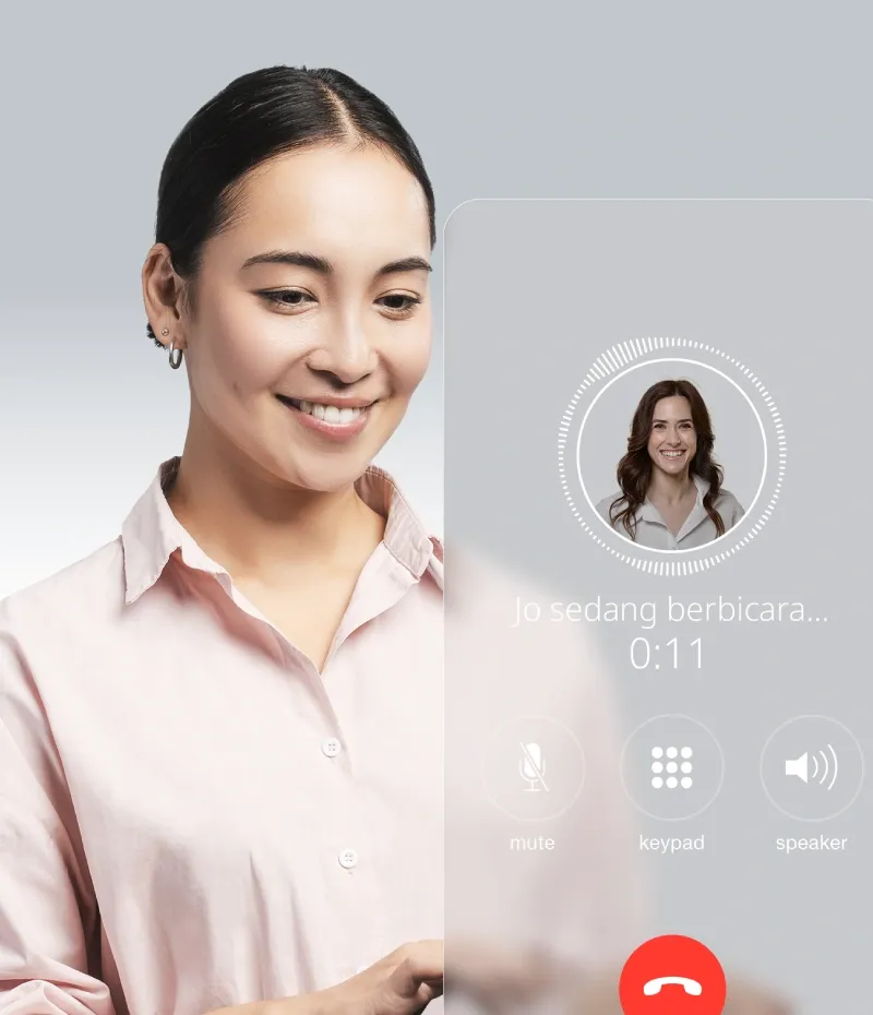 Card showing successful customer experience via modern communication, representing TP’s CX Lab.