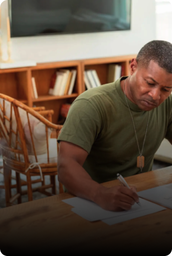 Man signing documents