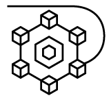 Icon illustrating connectivity between multiple points with interconnected lines.
