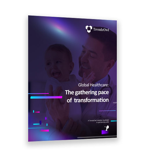 The gathering pace of transformation white paper mockup.