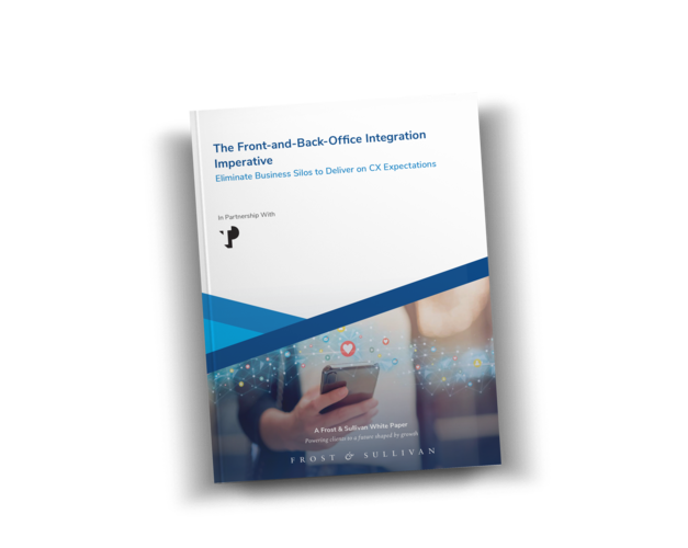 The Front-and-Back-Office Integration Imperative white paper mockup.