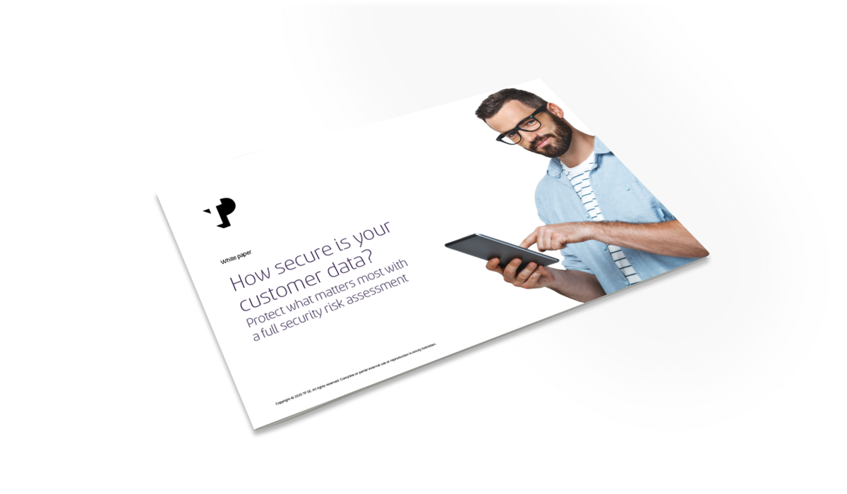 Mockup of White paper cover How Secure Is Your Customer Data?