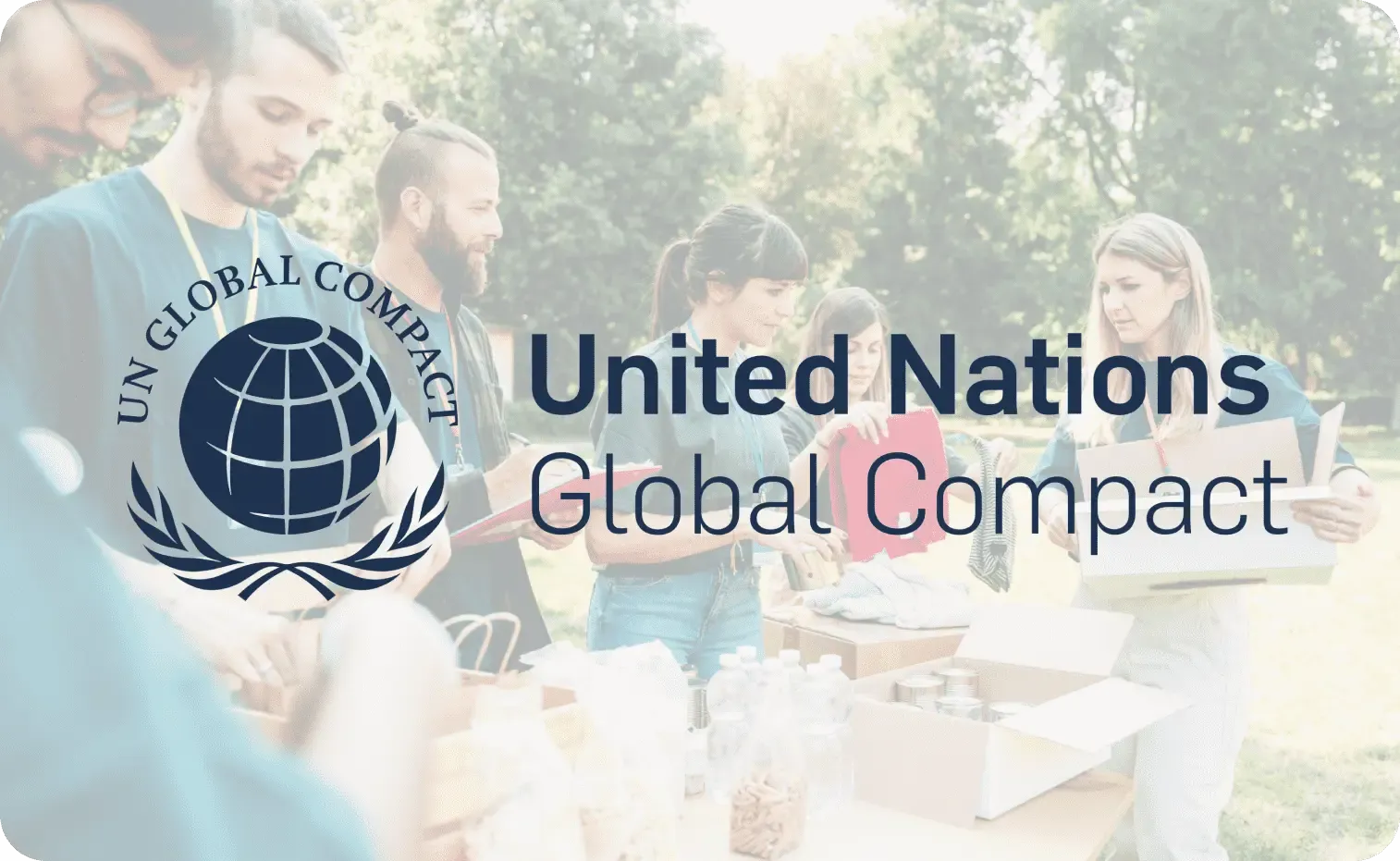 Group of young people organizing a donation event Group of young people organizing a donation event