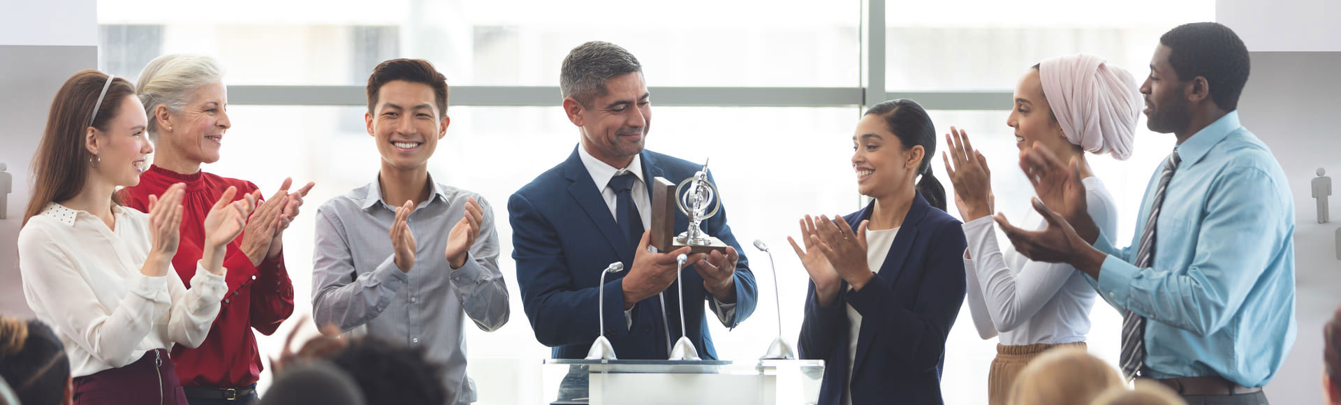 Team celebrating a collective achievement