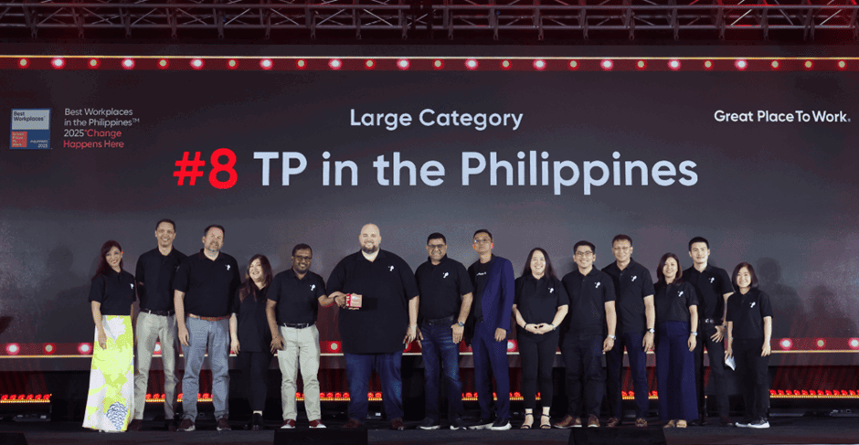 TP Philippines team receiving GPTW award