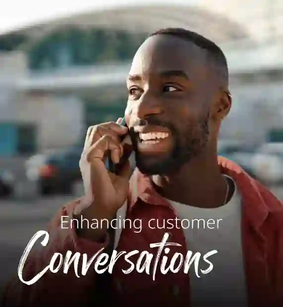 Man talking on the phone in the street