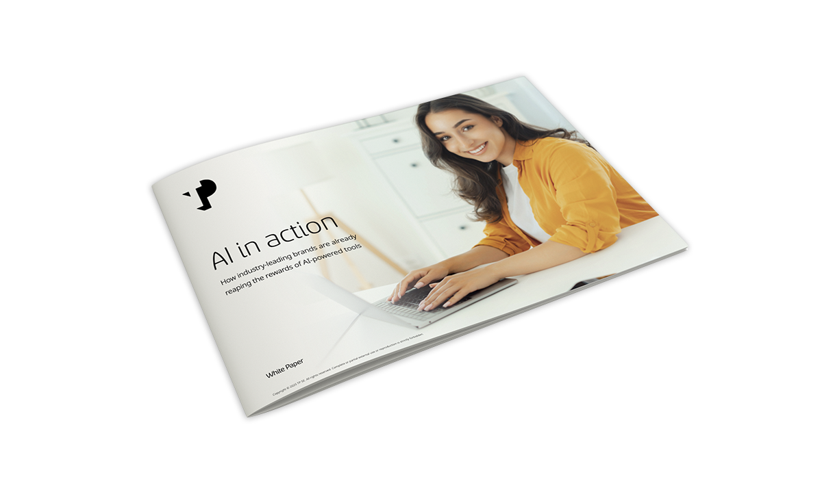 Smiling woman working on her laptop