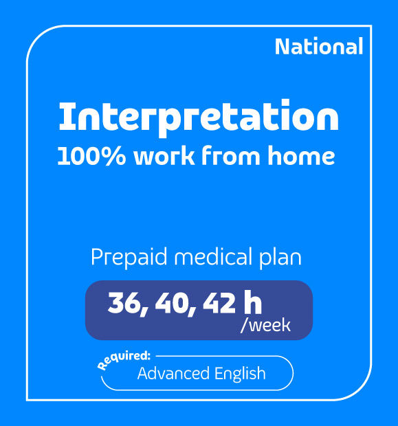 ¿Eres un crack con el inglés? Trabaja como interprete y disfruta de todos nuestros beneficios. 