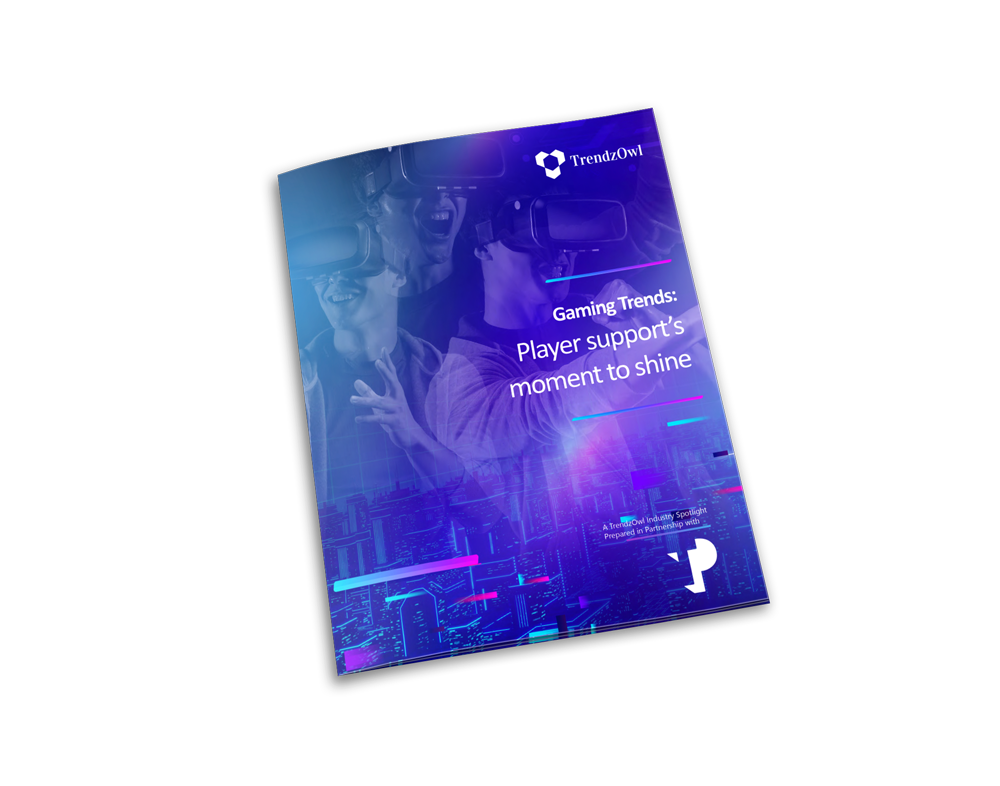 Two young women smiling and playing a video game together, representing modern player support experiences.