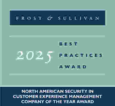 Frost & Sullivan 2025 North American Security award badge 
