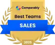 Comparably Best Sales team awards badge 2025 