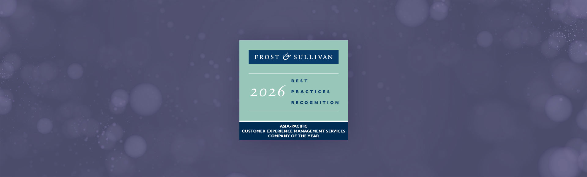 Frost & Sullivan 2026 Asia‑Pacific award badge graphic display