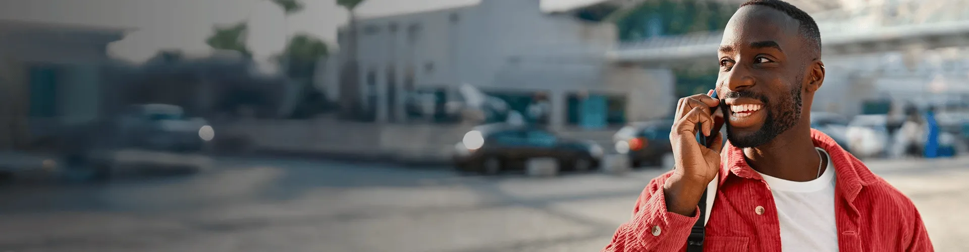 Man talking on the phone.