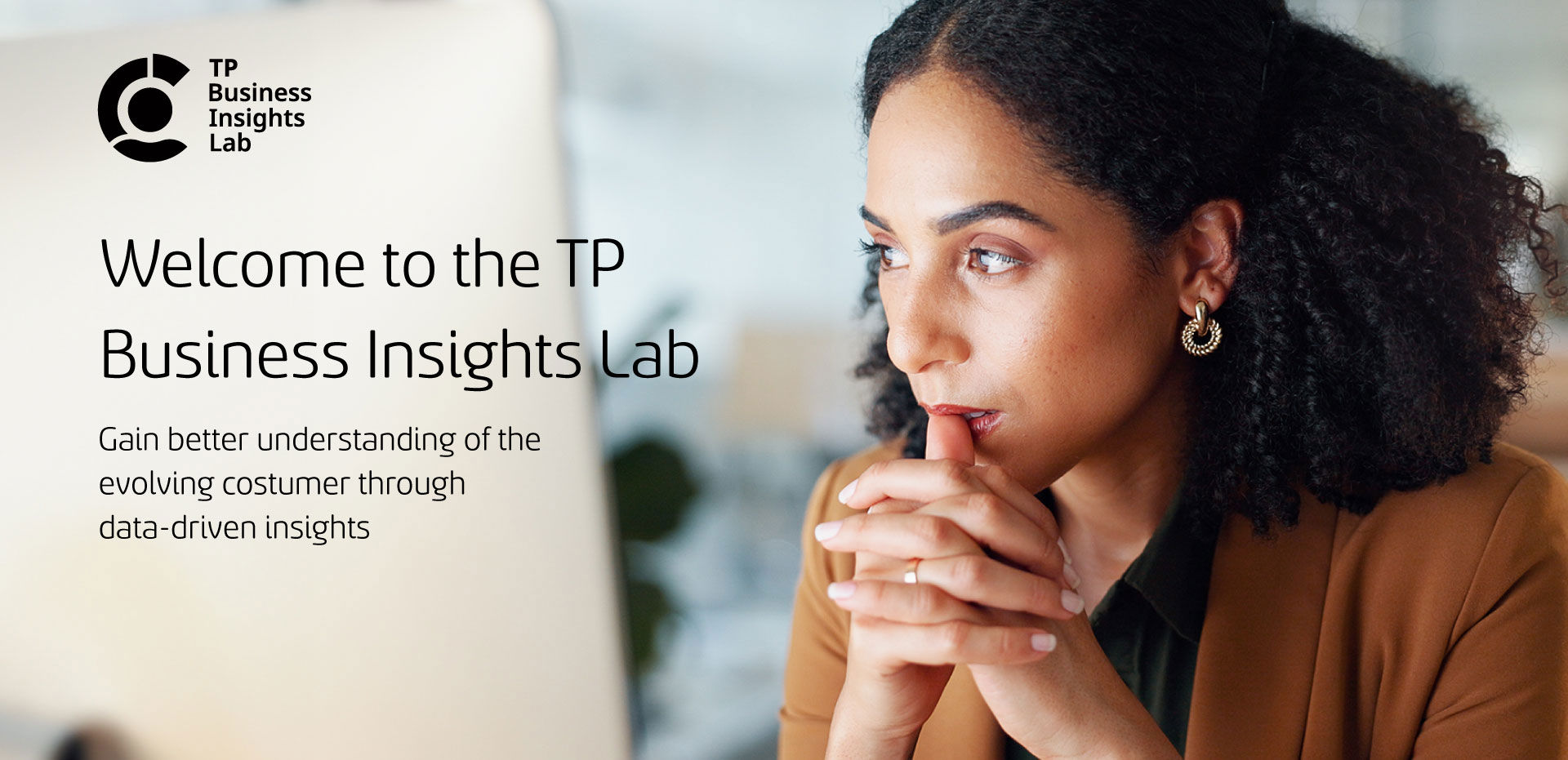 Serious business woman focused