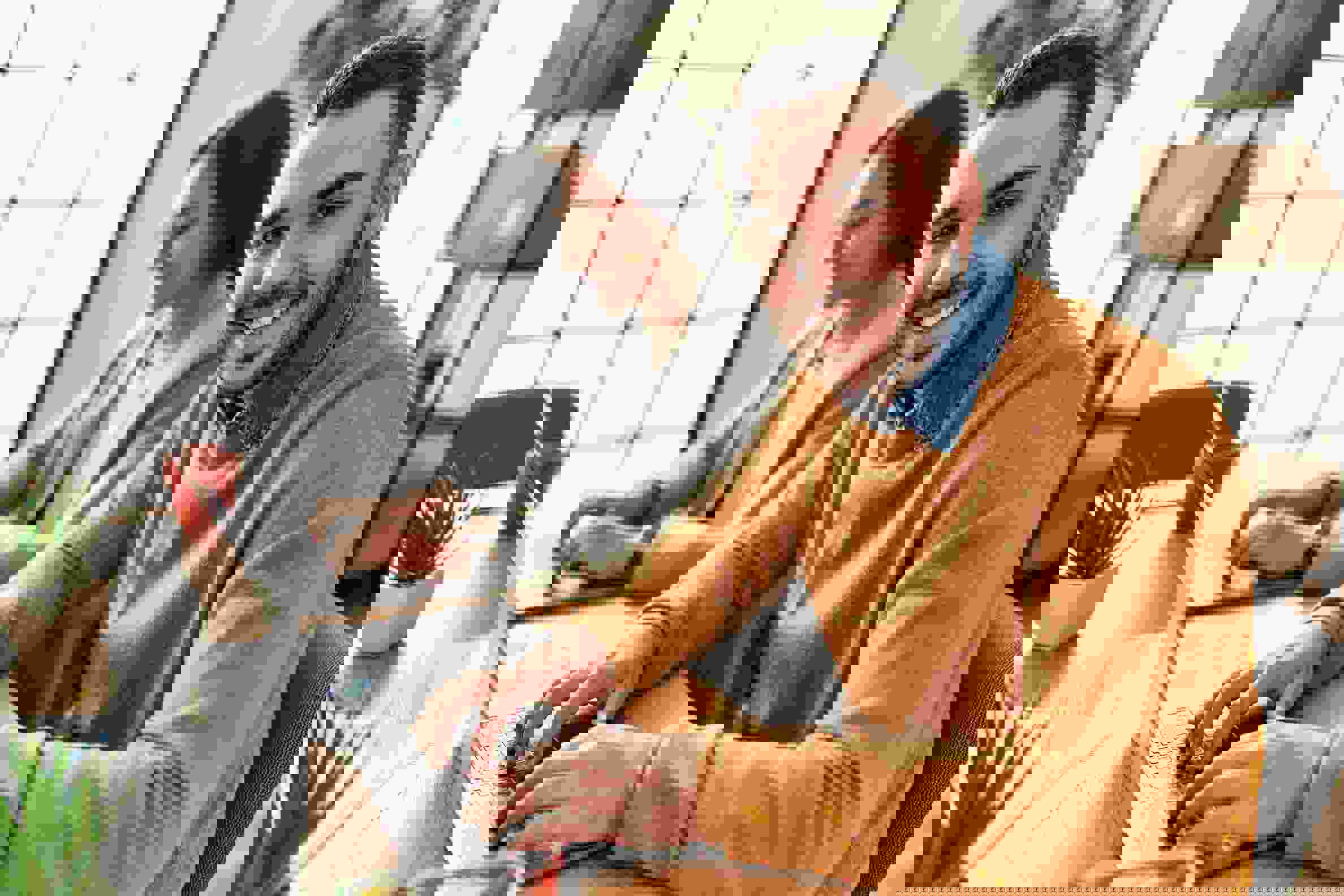 Man working on a computer