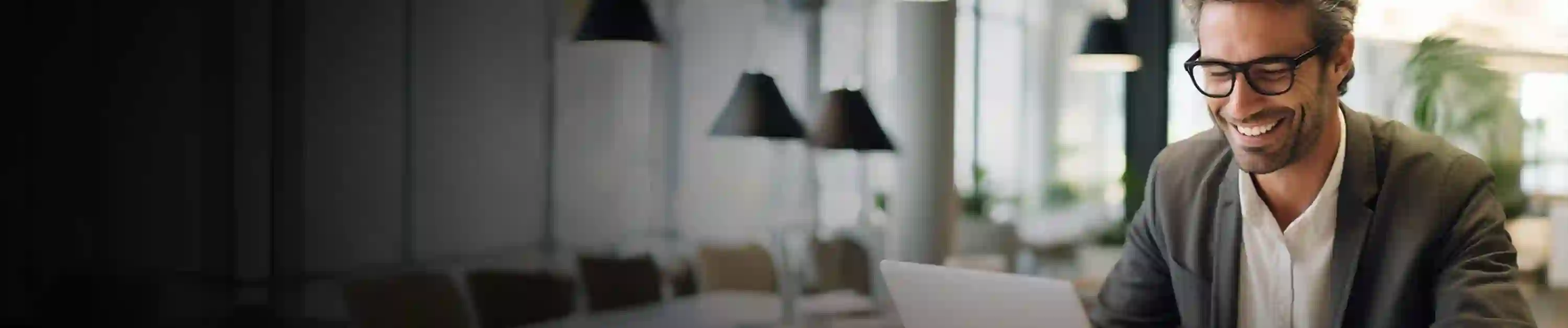 Man working on a computer