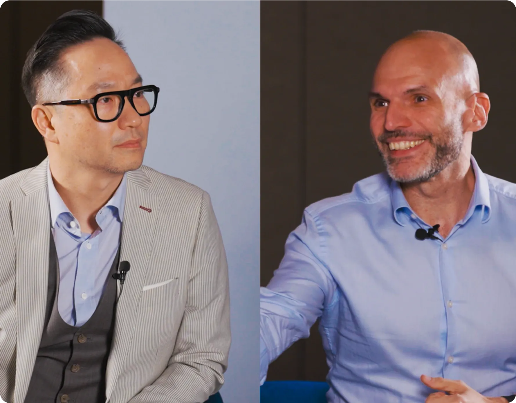 Jorge Amar and Daniel Hong discussing AI adoption and business transformation on TP.ai Talks.