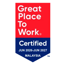 Great Place To Work® 2026-2027 certification badge for TP in Malaysia.